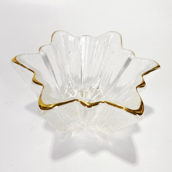 Vintage Home Beautiful Golden Glow Candle Holder Glass Made In Germany - Picture 1 of 4
